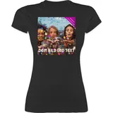 Shirt Damen - Foto eigenem - Fotogeschenk I Geschenk Bild personalisiert I Geschenk mit Bild I Custom Photo - S - Schwarz - selber Bedruckte t-Shirts muttertagsgeschenk Tshirt selbst drucken Druck - S