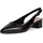 TAMARIS Damen, Sling Pump mit Blockabsatz Leder, schwarz, 41 EU