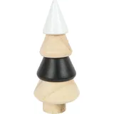 Trendline Deko Kiefernholzbaum Ø 6,5 x 16 cm schwarz-weiß Figur