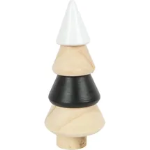 Trendline Deko Kiefernholzbaum Ø 6,5 x 16 cm schwarz-weiß Figur