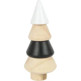 Trendline Deko Kiefernholzbaum Ø 6,5 x 16 cm schwarz-weiß Figur