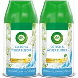 Airwick Freshmatic Max DUO 2x 250 ml Nachfüller, Doppelpack, Cotton und Weißer Flieder