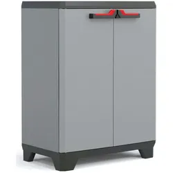 Keter Niedriger Lagerschrank Stilo Grau und Schwarz 90 cm