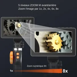 Vevor Endoskopkamera 6,4 mm mit 5 Zoll IPS 1080P HD-Bildschirm und 8-fachem Zoom