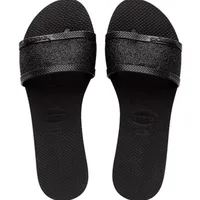 Havaianas Damen Angra Glitter Black Slide Sandale, Schwarz, 33/34 EU