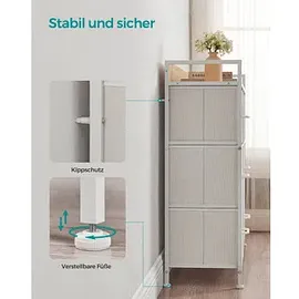 Songmics Kommode 98 x 85 x 28,5 cm Weiß