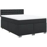 vidaXL Boxspringbett 140 x 200 cm Schwarz