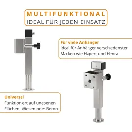 PRO PLUS Anhängerstützen 2x höhenverstellbar 410–655 mm 1300 kg
