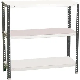 Proregal Schraubregal PANDA Small HxBxT 100x100x50cm | 3 Fachböden | Fachlast 100kg | Anthrazit-Weiß