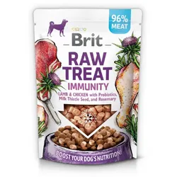 BRIT CARE Dog Raw Treat Immunity Lamb & Chicken with Probiotics, Milk Thistle Seed and Rosemary 40g