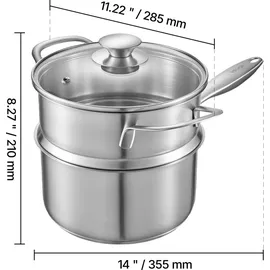 Vevor Kochtopf 2,37 L 9,5 cm rund