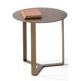 JVmoebel Moderner runder Beistelltisch mit Metallrahmen in bronze-gold