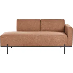Chaiselongue SAVASSE Kunstleinen Goldbraun