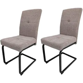 Hti-Living Esszimmerstuhl Kinsey 2er-Set Braun