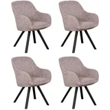 Mr. Deko Esszimmerstuhl Matera Polyester grau 4er Set