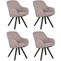 Mr. Deko Esszimmerstuhl Matera Polyester grau 4er Set