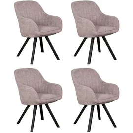 Mr. Deko Esszimmerstuhl Matera Polyester grau 4er Set