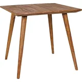 Manahee Design | Esszimmertisch REPA Sheesham Massivholz Rustikal Braun 80 x 80 x 76 cm | Landhaus Design - Braun