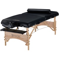 Master Massage Husky Gibraltar Mobil Massageliege Kosmetikliege Therapiebett Extra Breit Klappbar Holz Behandlungsliege Massagebank, Schwarz, 81 cm
