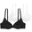 Push-up-BH Sonia Damen Gr 75 Cup D schwarz-weiß schwarz weiß Obermaterial 90 Polyamid 10 Elasthan gemustert unifarben bequem BHs Push-up-BH mit vorgeformten Cups