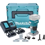 Makita DRT 52 SYJ Akku Kantenfräse 18 V 6 mm Brushless + 2x Akku 1,5 Ah + Ladegerät + Makpac