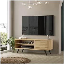 moebel-direkt-online Heike TV-Möbel 110 x 40 x 44 cm Braun Metall/Massivholz/Melamin/Holzwerkstoff