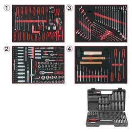 KS Tools Werkzeugwagen Chrom-Vanadium-Stahl 21,8 kg mit Bestückung