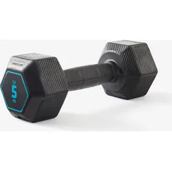 Hantel 5 kg Crosstraining Krafttraining - Hex Dumbbell schwarz EINHEITSGRÖSSE