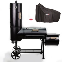 TAINO CHIEF 130KG Smoker Set Grillkamin Räucherofen Abdeckhaube BBQ 3,5mm Stahl