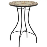 vidaXL Mosaik-Bistrotisch Terrakottarot und Weiß Ø50x70 cm Keramik