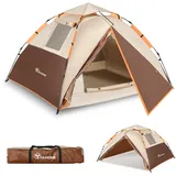 YITAHOME Camping Zelt, Pop up Zelt 2 Personen Wasserdicht Familie Kuppelzelt Wasserdicht Winddich 210D Oxford Reißfestigkeit mit 2-Fenstern, Portable Ultralight für Camping Wandern Backpacking