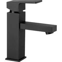Waschtischarmatur DEANTE "»Anemon« Waschbeckenarmatur in Nero-Beschichtung", schwarz, B:5cm H:18,2cm T:15,3cm, Armaturen, Keramikkartusche, Design mit kubistischen Formen und scharfen Akzenten