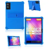 Schutzhülle für Hcjip Tablet, Android 14 Tablet 11 Zoll 2025 Neueste, yystao Kinder Weiche Silikon-Tablet-Hülle kompatibel mit Hcjip Tablet 11 Zoll, verstellbarem Ständer (Blau)
