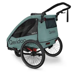 Qeridoo QUPA 2 Plus Kinderanhänger Mineral Blue 2024