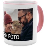 PhotoFancy® - Fototasse - Personalisierte Tasse mit eigenem Foto - Rosa - Layout 1 Bild