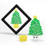 DONWEI USB-Stick, 64 GB Speicherstick, 64 GB zum Aufhängen am Schlüsselring, Weihnachtsbaum USB