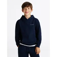 Tommy Hilfiger Hoodie mit Label-Details, Marine, 176