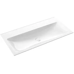 Waschbecken evo, 3x Bohrung, 1011 mm, weiss