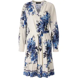 Aniston CASUAL Blusenkleid Blumen Blau/Schwarz/Weiß 46