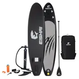 EISHAI SUP-Board Sharkbite Stand Up Paddle Board, 3 Meter Board mit ultraleichtem, 3-teiligem SUP-Paddel grau