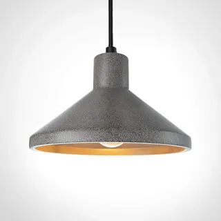 Paco Home Pendelleuchte, E27, Lampe Für Wohnzimmer Esszimmer Küche, Höhenverstellbar, Beton-Sandstein-Schwarz, ohne Leuchtmittel: