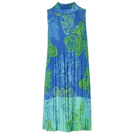Betty Barclay Plisseekleid Blau/Grün Kleid 42