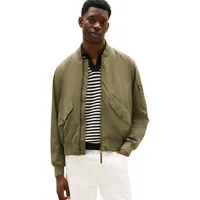 Tommy Hilfiger Herren Bomberjacke Packable mit Baseballkragen, Grün (Battle