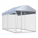 vidaXL Outdoor-Hundezwinger mit Überdachung 382x192x225 cm