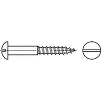 Industrial Quality Supplies DIN 96 Halbrund-Holzschraube mit Schlitz, Edelstahl