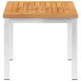 vidaXL Garten-Beistelltisch 45x45x38 cm Massivholz Akazie Edelstahl
