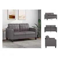 vidaXL 2-Sitzer-Sofa Grau 140 cm Kunstleder