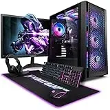 Vibox VIII-224 Gaming PC Set Komplett • Monitor 23 Zoll • Intel Core i9 12900KF 16-Kern • AMD Radeon RX 9070 16GB • 16GB RAM • 1TB SSD • Windows 11 • WLAN 6 + Bluetooth 5.4