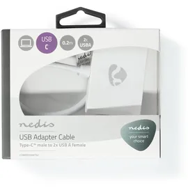 Nedis USB-C auf USB-A Adapter 0,2 m Weiß