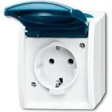 Busch-Jaeger Ocean SCHUKO Steckdose, grau/blaugrün 20 EW-53